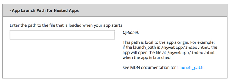 Step 2 - App Launch Path for Hosted Apps